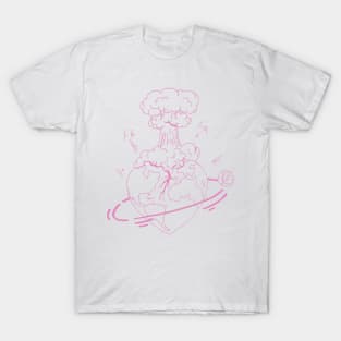 Light Pink Atomic Heart T-Shirt